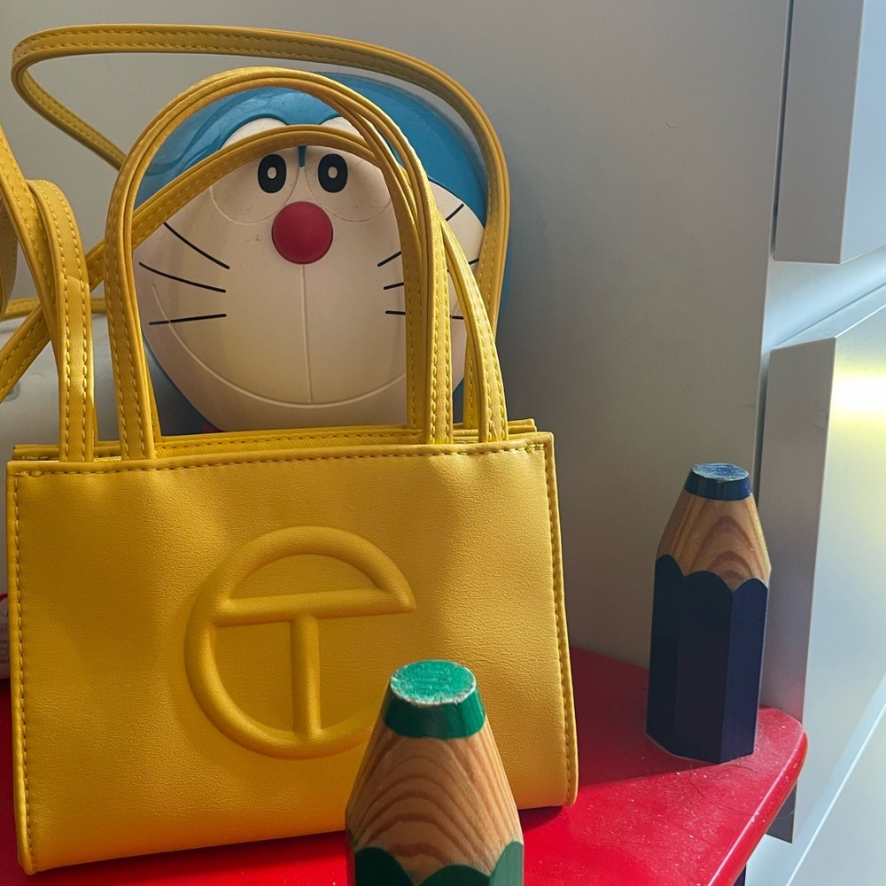 telfar mini yellow bag